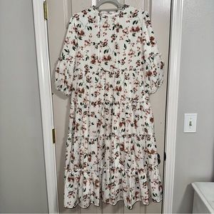 Dainty Jewell’s Mauve & Sage Floral Women’s Dress